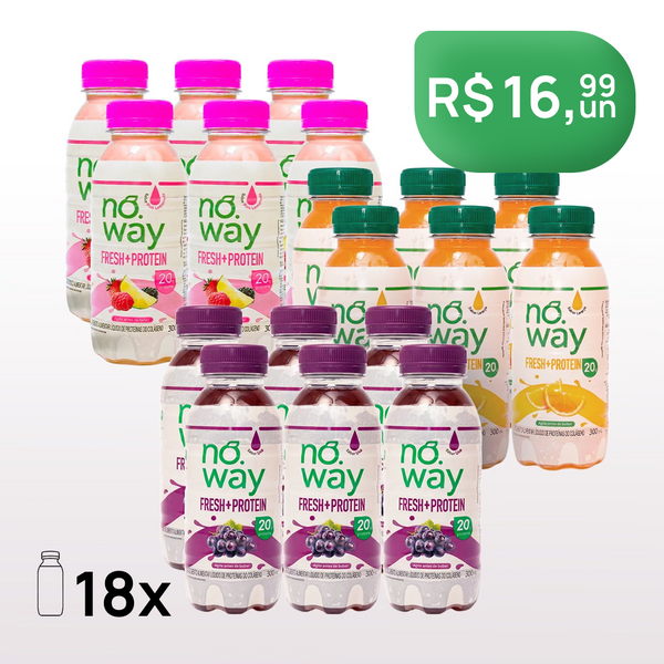 Combo Noway: 6 Uva Proteico + 6 Pink Lemonade Proteico + 6 Laranja Proteico