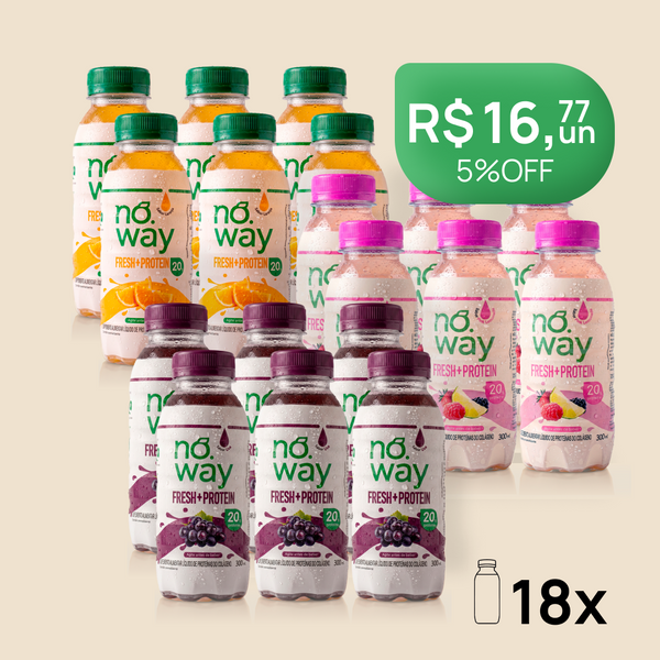 Combo Noway: 6 Uva Proteico + 6 Pink Lemonade Proteico + 6 Laranja Proteico