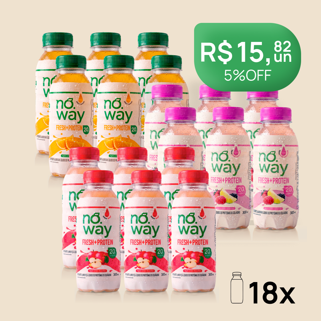 Combo Noway: 6 Laranja Proteico + 6 Pink Lemonade Proteico + 6 Maçã Proteico