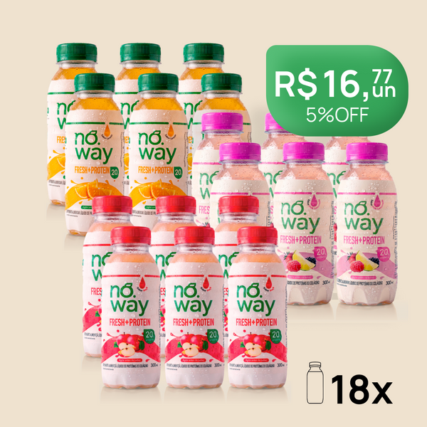 Combo Noway: 6 Laranja Proteico + 6 Pink Lemonade Proteico + 6 Maçã Proteico