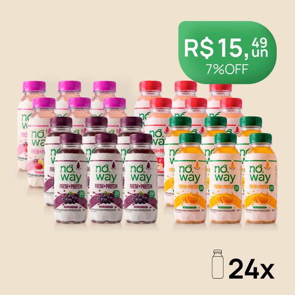 Combo Noway: 6 Uva Proteico + 6 Pink Lemonade Proteico + 6 Laranja Proteico + 6 Maçã Proteico