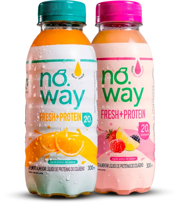 Garrafas Noway de laranja e pink lemonade